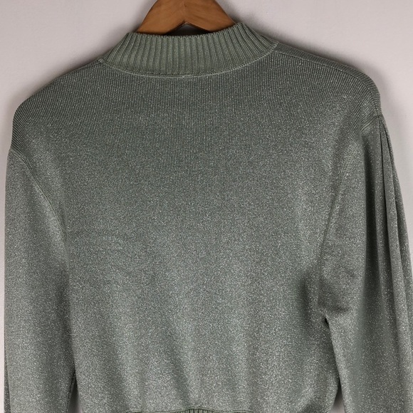 *CLOSET CLOSING* Free People Starry Night Metallic Pullover Sweater Frosted Fern - Picture 8 of 13